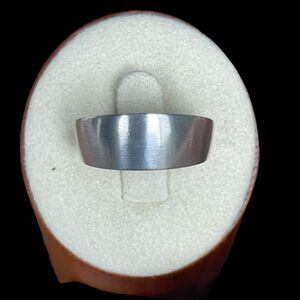 Sterling Silver 925 Marked ‘EWA’ Wide Band Ring 8.2g Size 6